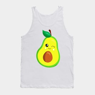 Avocado Costume Vegan Winking Cute Avocado Girls Kids gift Tank Top